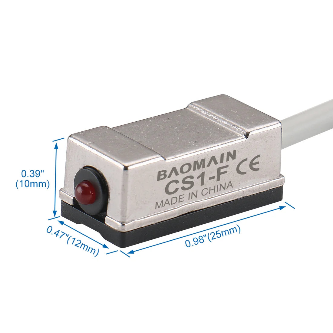 Baomain Air Cylinder Magnetic Sensor Switch CS1-F DC10-30V 200mA 10W NO Function with LED Indicator