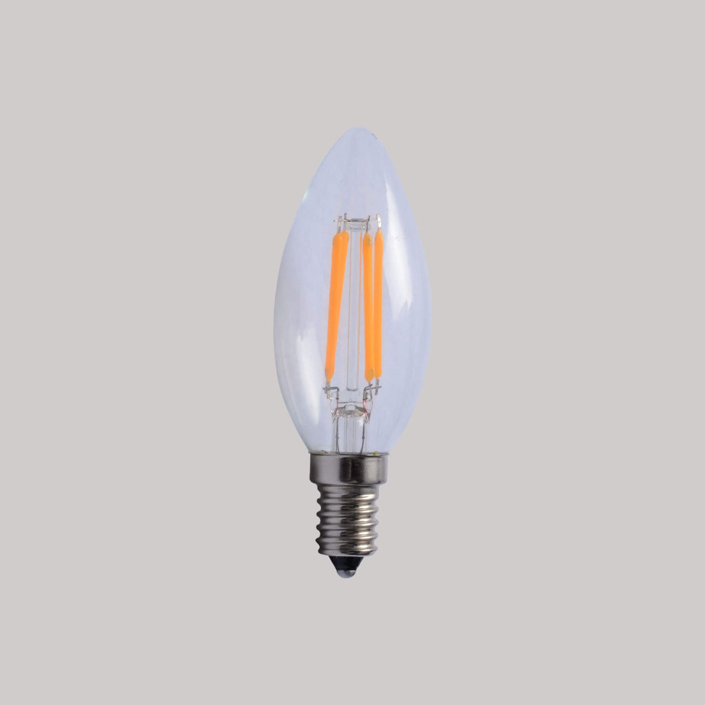 BK 4W 185-265V IP20 E14 Clear Candle Light Filament Bulb x4Pcs