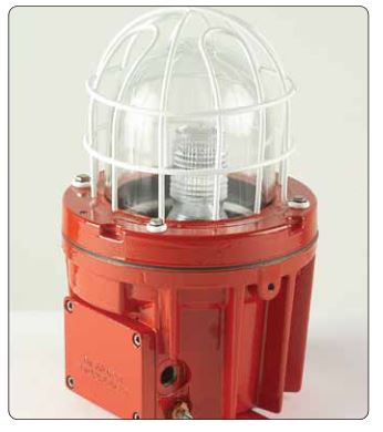 PETREL WARNING BEACON EXPROOF ZONE 1, STATIC RED, MAX 150W INCANDESCENT, EEXDE IIC T3/T4, Without Bulb