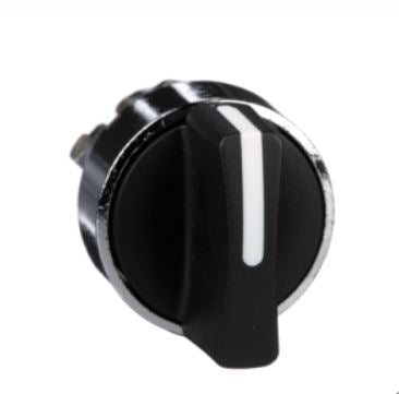Schneider black selector switch head Ø22 2-position stay put