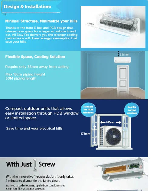 MIDEA ALL EASY PRO SYSTEM 1 R32 INVERTER AIRCON - SUPPLY ONLY