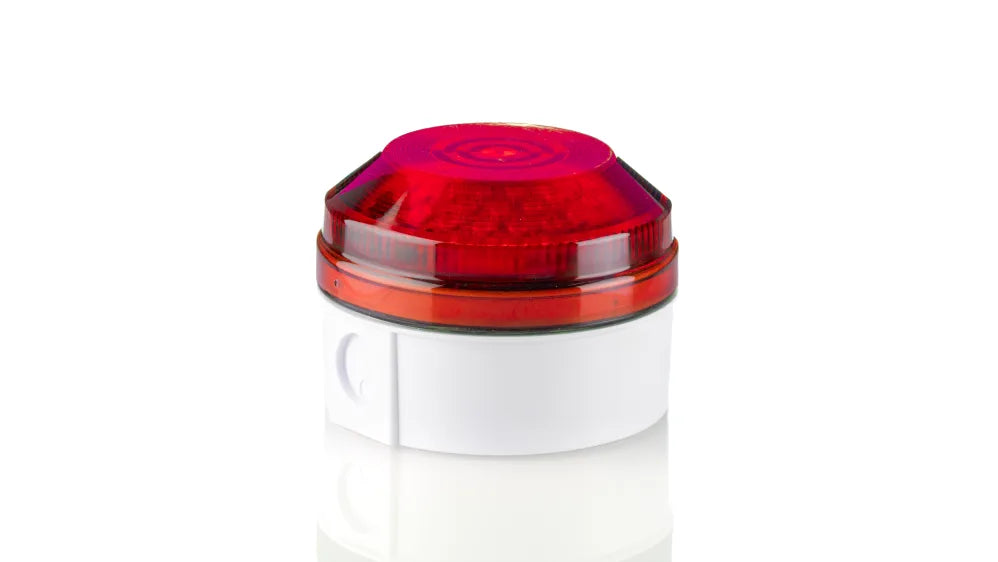 Moflash LED195 Series Red Flashing Beacon 48V, LED Bulb Rear, Side, IP65