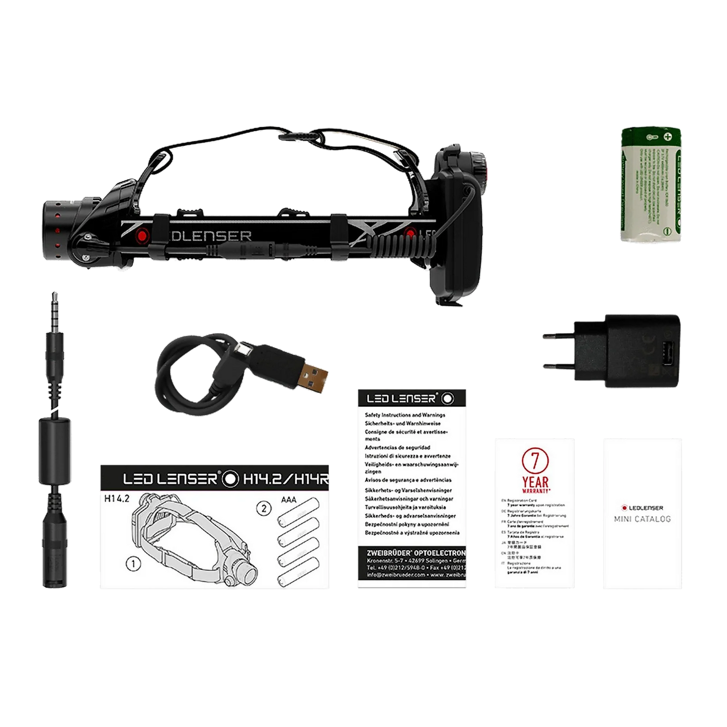 LEDLENSER H14R.2 IPX4 Rechargeable Headlamp