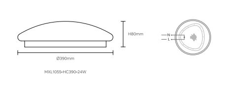 MEGAMAN RENZO 24W LED Ceiling Light MXL1055-HC390-24W-Home Decore-DELIGHT OptoElectronics Pte. Ltd