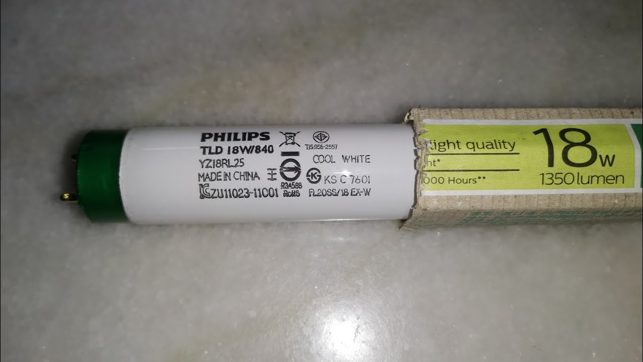PHILIPS TL-D T8 2FT 18W/840 COOL WHITE FLUO TUBE x10pcs