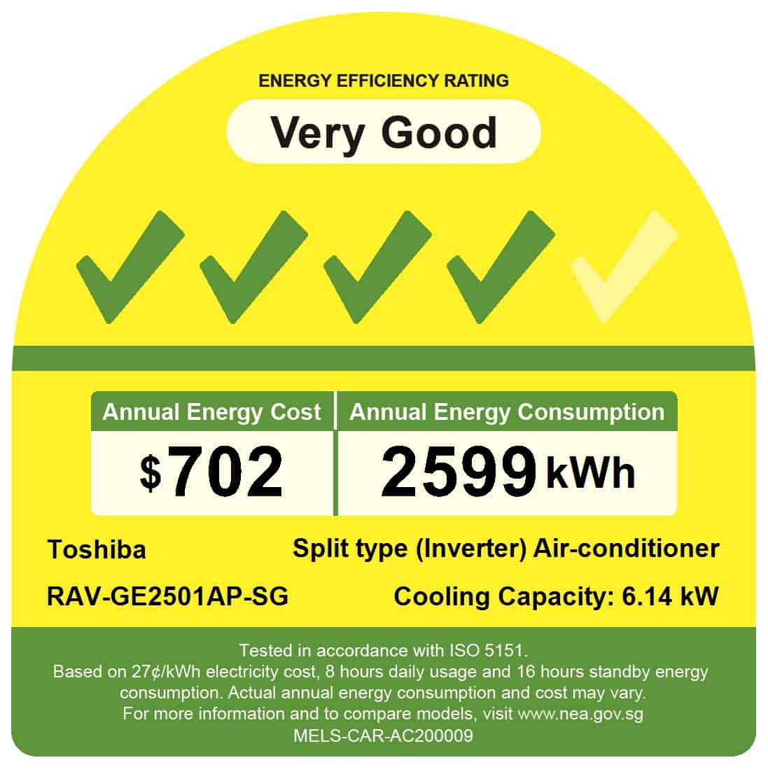 TOSHIBA SYSTEM 1 R32 INVERTER AIRCON (5 TICKS) - SUPPLY ONLY