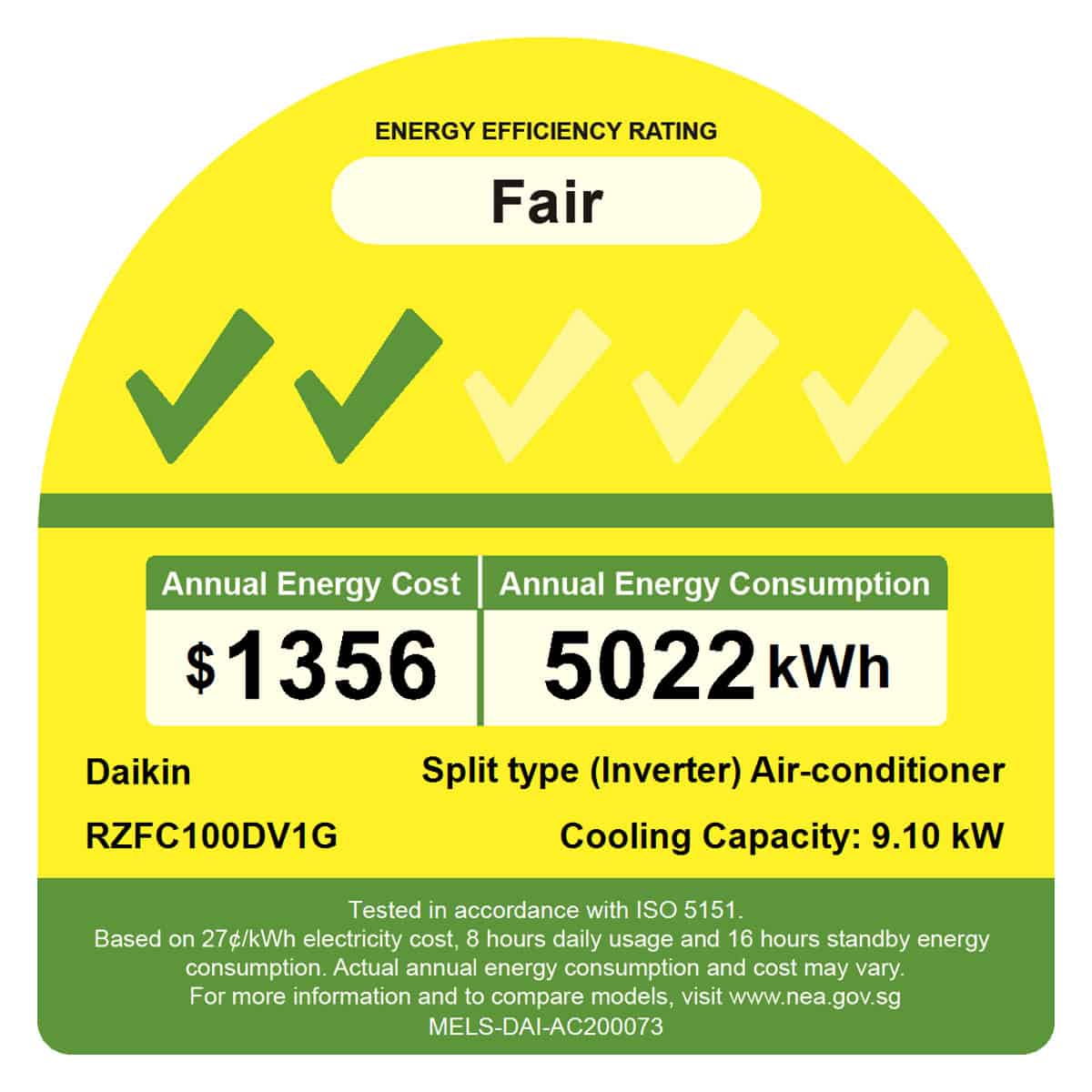 Daikin Single Split Inverter Wall-Mounted AC – RZFC100DV1G / FAFC100AV1G – Single Phase (Wireless)