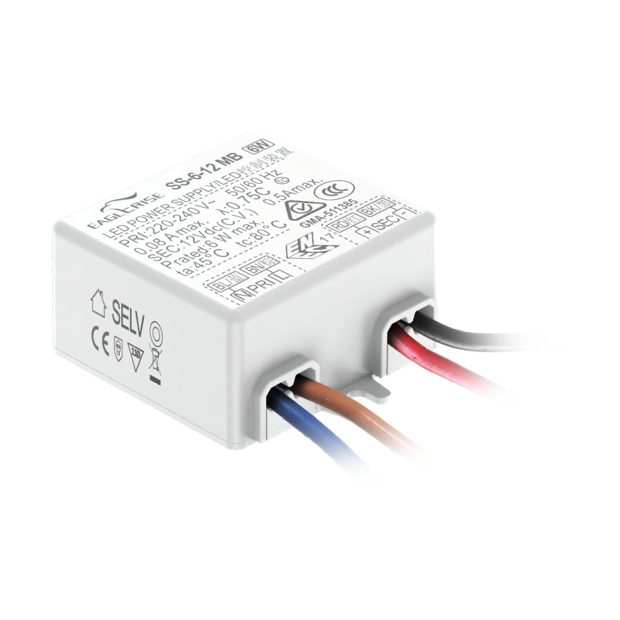 EAGLERISE AC-DC Single Output LED Constant Voltage Driver 6W/24V