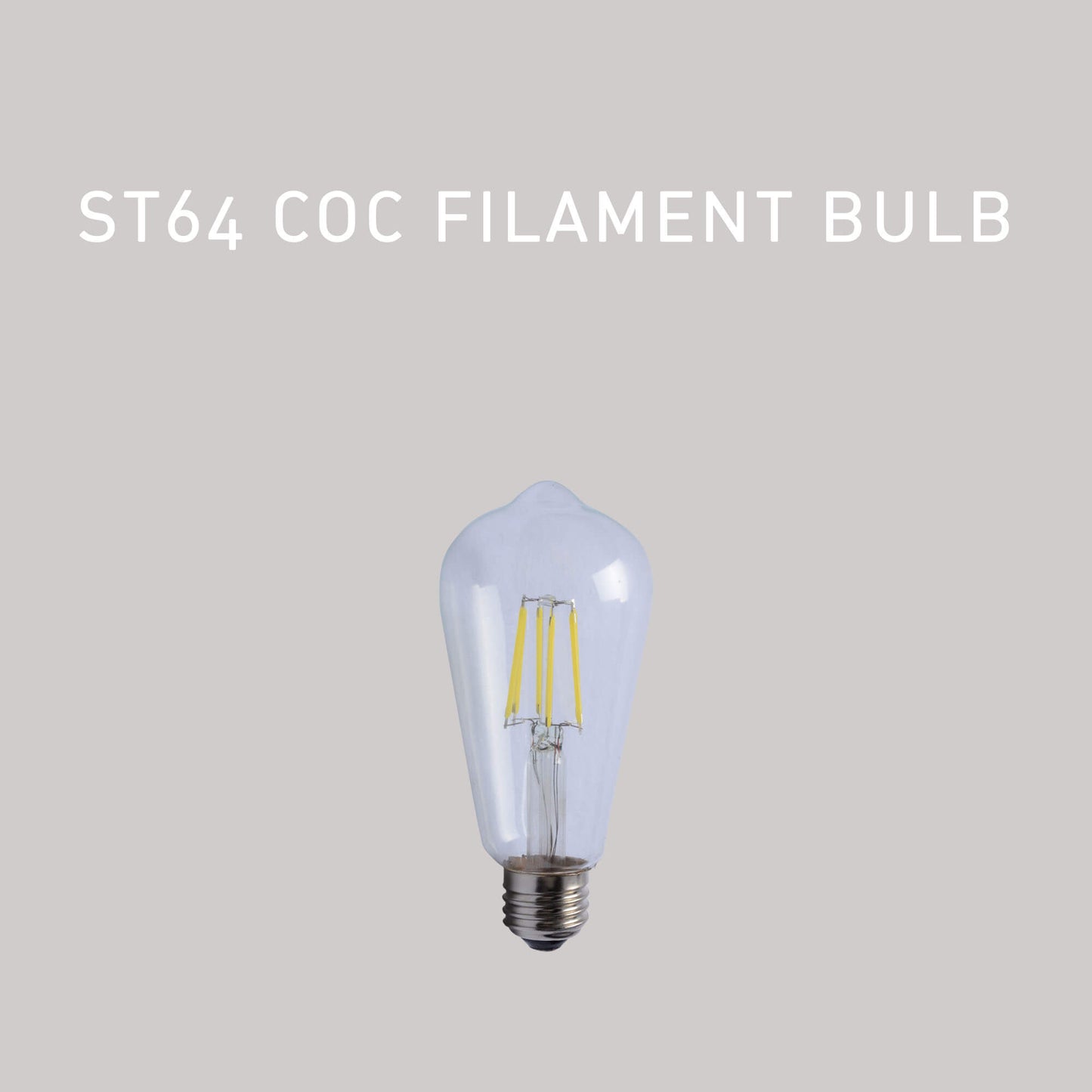 BK ST64E27N8 8W IP20 2700K ST64 E27 Filament Bulb x4Pcs