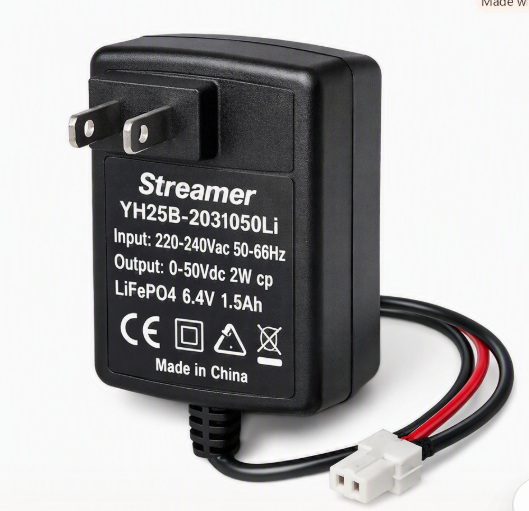 Streamer YH25B-2031050Li 220-240Vac 50-60Hz 0-50Vdc 2W cp LiFePO4 6.4V 1.5Ahx10pcs