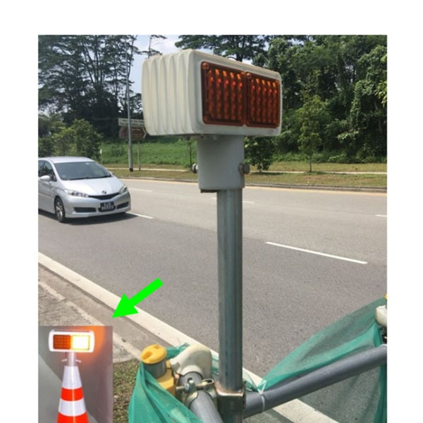 TENTO Yellow Solar LED Strobe Light-Fixture-DELIGHT OptoElectronics Pte. Ltd