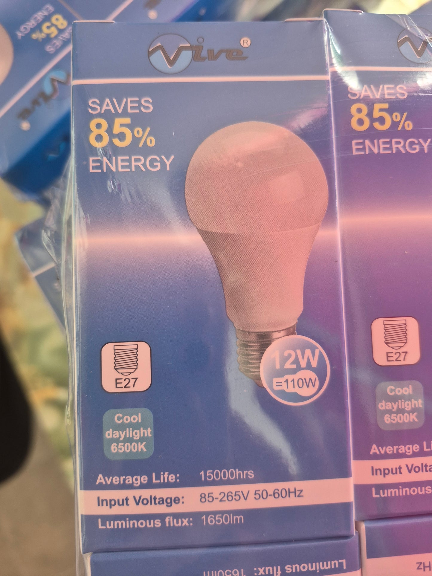 "VIVE" 85-265V A60 12W E27 HO LED BULB (6500K)(FROSTED) ( 1620lm)