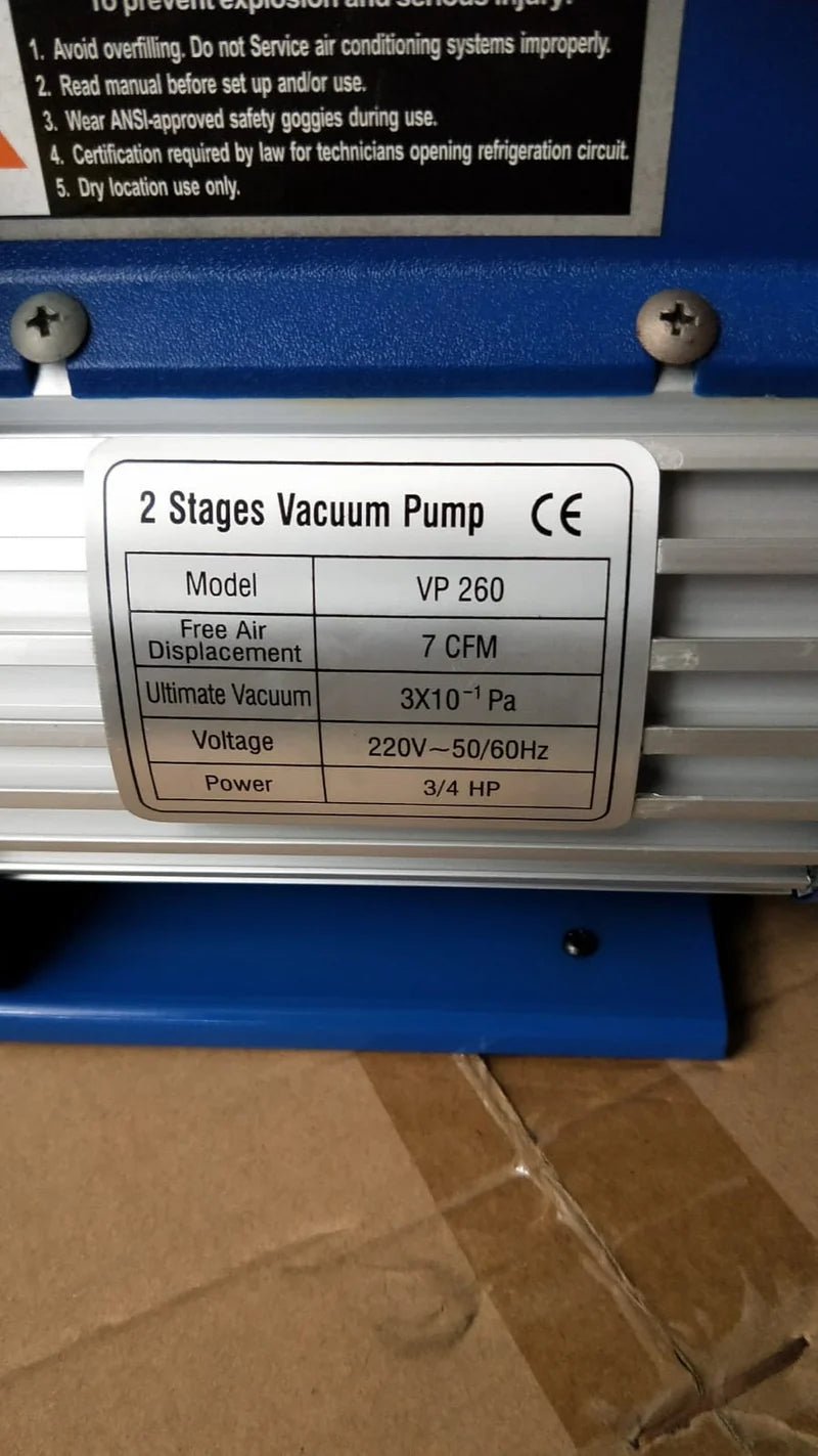 Aiko 3/4Hp 6.0 CFM Dual Stage Vacuum Pump | Model : VP-260