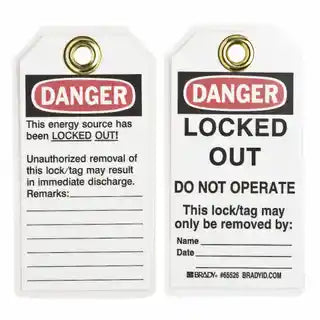 Brady 65454 Lockout Tagout Tags