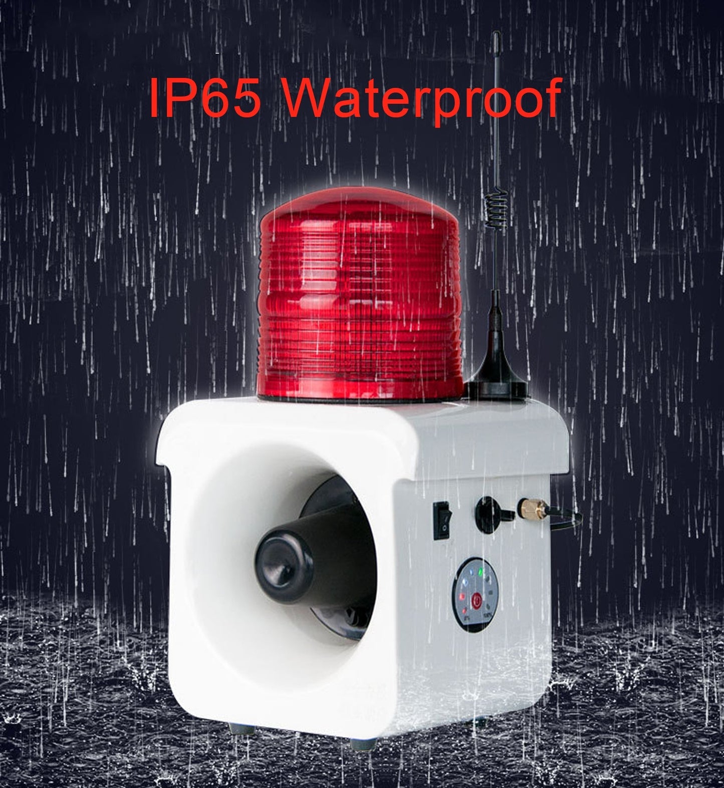 YASONG Portable Rechargeable Wireless Remote Control Alarm Siren 2km(1.24mi) Remote Distance Waterproof 120dB Siren with Adjust Volume and Tone, Lithium Battery SLA-800BY