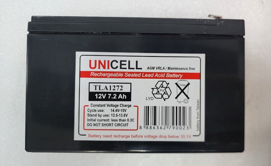 Unicell 12V 7.2Ah Taiwan battery