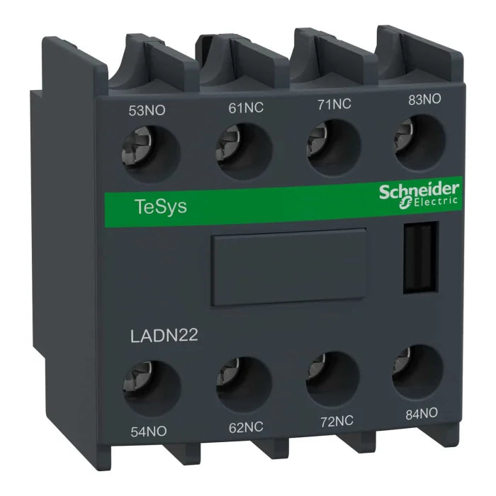 Schneider Electric Auxiliary Contact Block, 4 Contact, 2NC + 2NO, Front Mount, TeSys