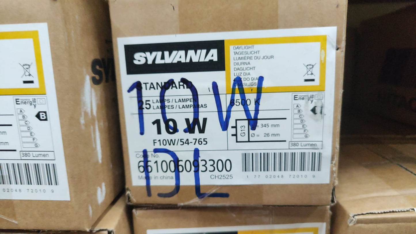 Sylvania T8 10w 765 1ft DL tube x10 Pcs