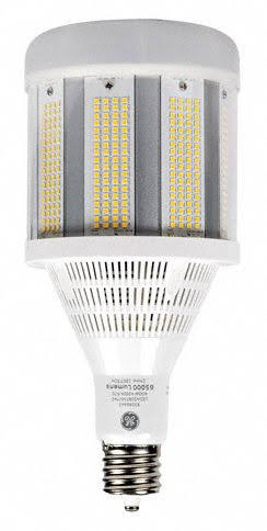 GE HID Replacement LED Bulb: Corncob BT56, Mogul Screw (EX39), 450 W Watt, 5000K, LED, 277 to 480V