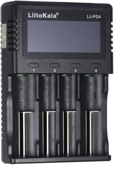 Liitokala Lii-PD4 Smart Charger c/w UK Plug (4 slots)