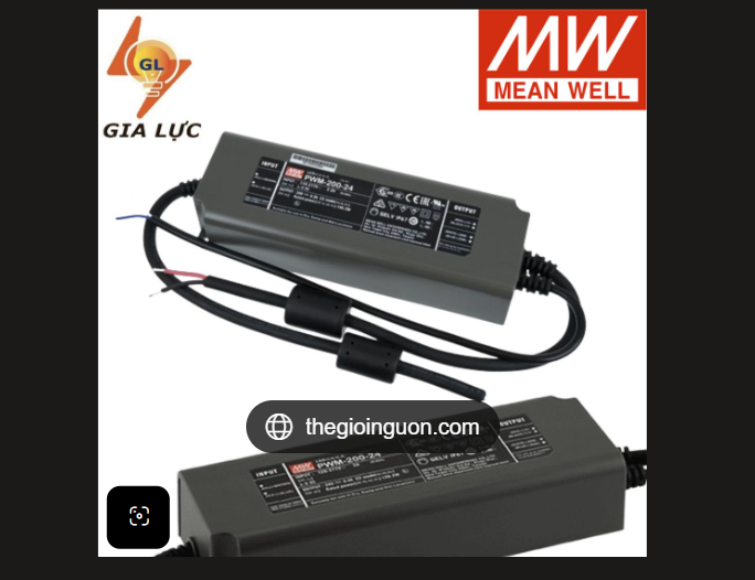 MEANWELL PWM-200-24 - 199.2W 24V 8.3A IP67 LED DRIVER, CONSTANT VOLTAGE, PWM OUTPUT, 3 IN 1 DIMMING