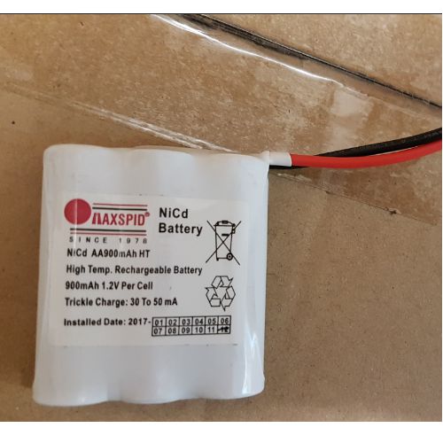 Maxspid NI-CAD 3.6V 0.9AH BATTERY C/W 5195 SOCKET-EXIT/Emergency-DELIGHT OptoElectronics Pte. Ltd