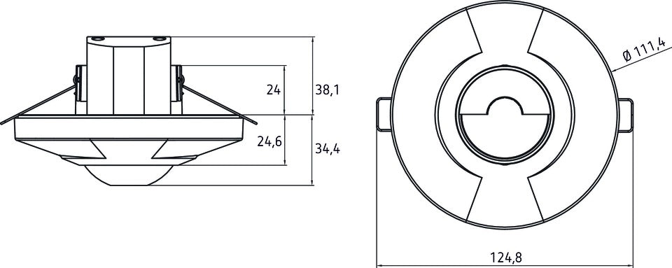 Theben Luxa 103-100 UA WH IP40 Surface Mounting Motion Detector