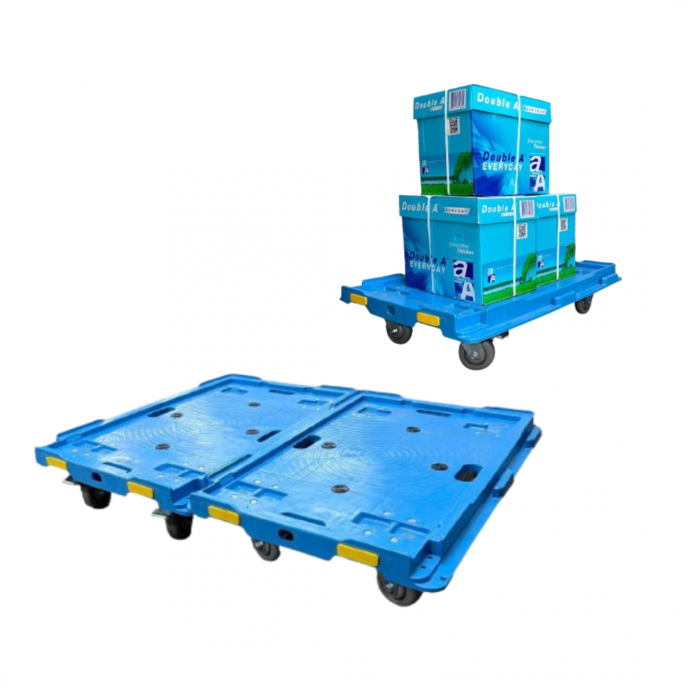 Plastic Turtle Trolley 300kg capacity. 4inch TPR Castor Wheels. 735mm x 490mm x 165mm