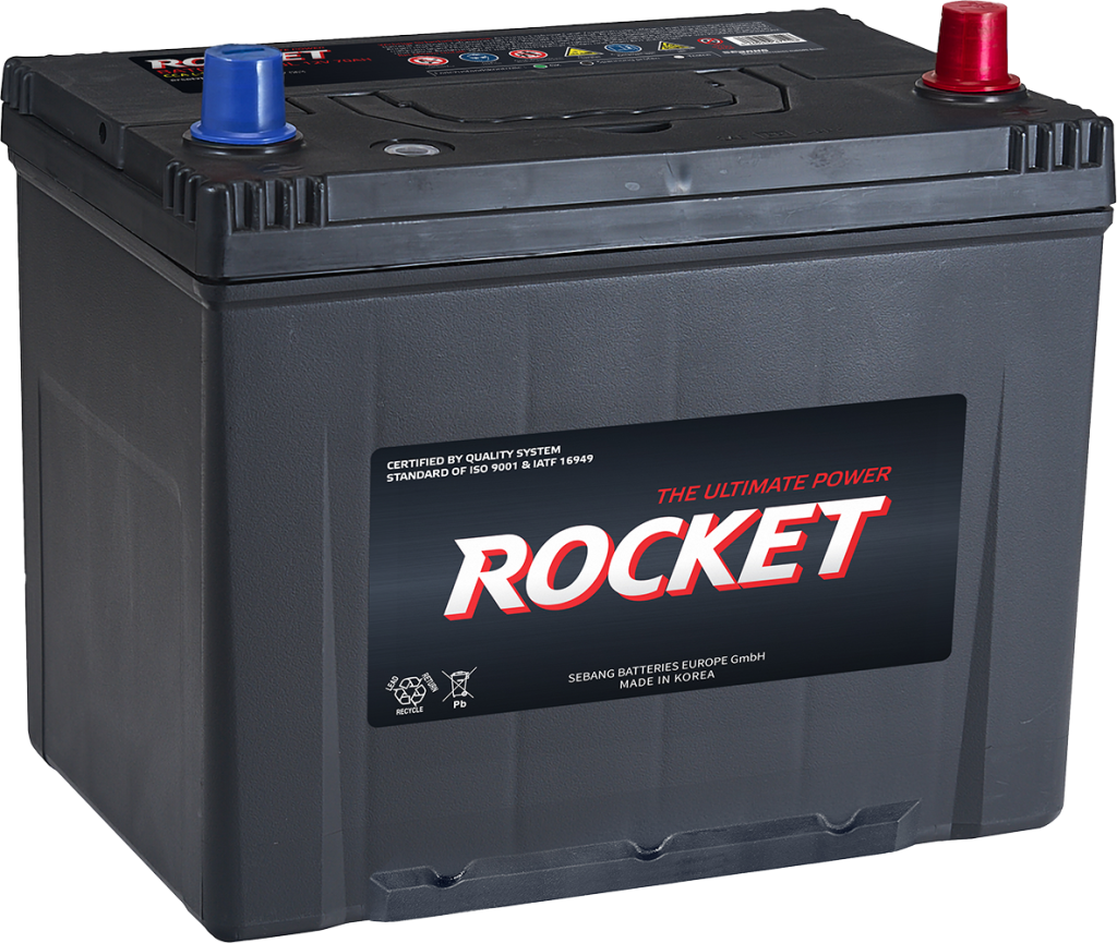 Rocket 12V, 70Ah @ 20hrs Maintenance Free Starting Battery