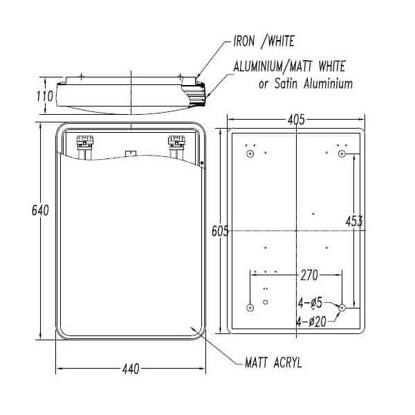 LEDS.C4 RAS 15-4687-14-M1 IP23 2x2G11 55W flush ceiling light.-Home Decore-DELIGHT OptoElectronics Pte. Ltd