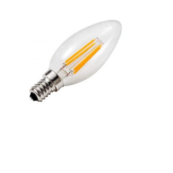 Vive C35 230V 4W E12 (CLEAR) (2700K) (320lm) (FILAMENT TYPE)CANDLE LED LAMP-LED Bulb-DELIGHT OptoElectronics Pte. Ltd