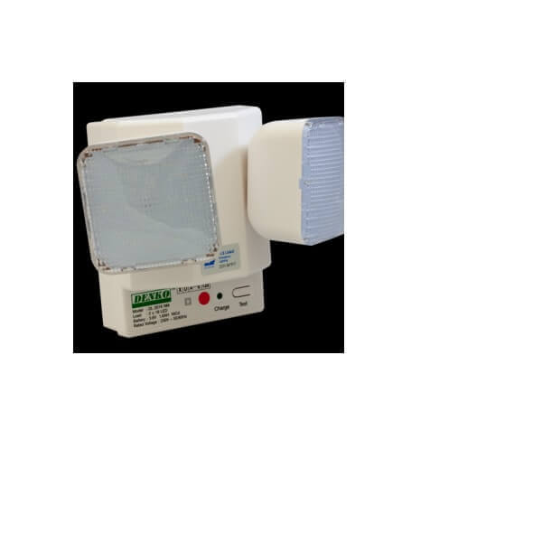 Denko 2X3W LED SAFEWAY TWIN EMERGENCY LIGHT, SURFACE MOUNTED C/W NICD BATTERY-EXIT/Emergency-DELIGHT OptoElectronics Pte. Ltd