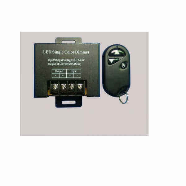 BK 3Key LED Single color Strip Wireless Controller(20A)-LED STRIP-DELIGHT OptoElectronics Pte. Ltd