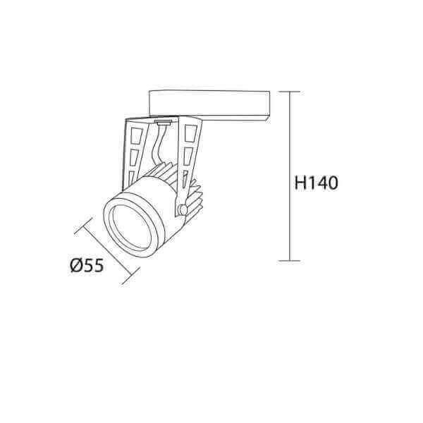 VISION+LITE (MTZ-FTC403-4K-10W-MW) LED TRACK SPOTLIGHT-Fixture-DELIGHT OptoElectronics Pte. Ltd