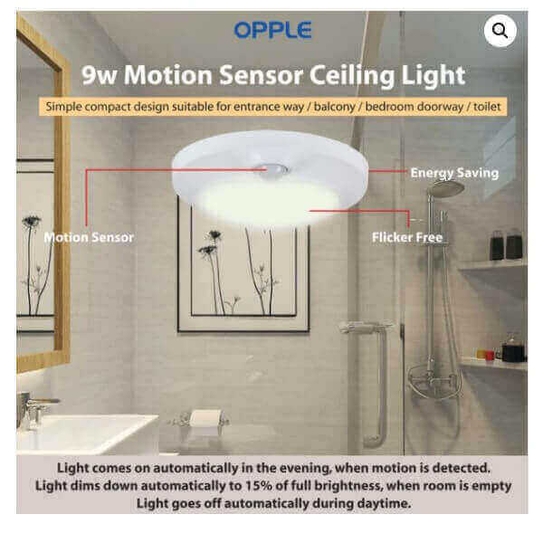 OPPLE MX240 D0 Radar Sensor Ceiling Light-Home Decore-DELIGHT OptoElectronics Pte. Ltd
