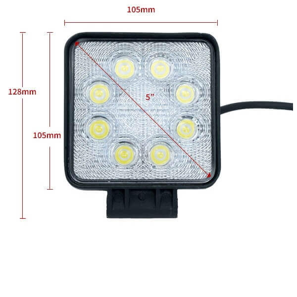 ST 5” 24W SQ Flood Light (8 LED) 10-30V-Fixture-DELIGHT OptoElectronics Pte. Ltd