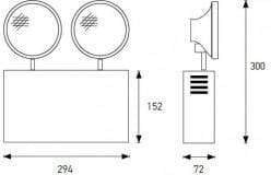 DENKO EXIT/Emergency Denko 2 x 3W/5W LED Twin Emergency Light - Mickey Mouse