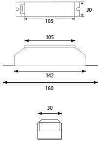 DENKO EXIT/Emergency Denko Battery Pack for Fluorescent lamps