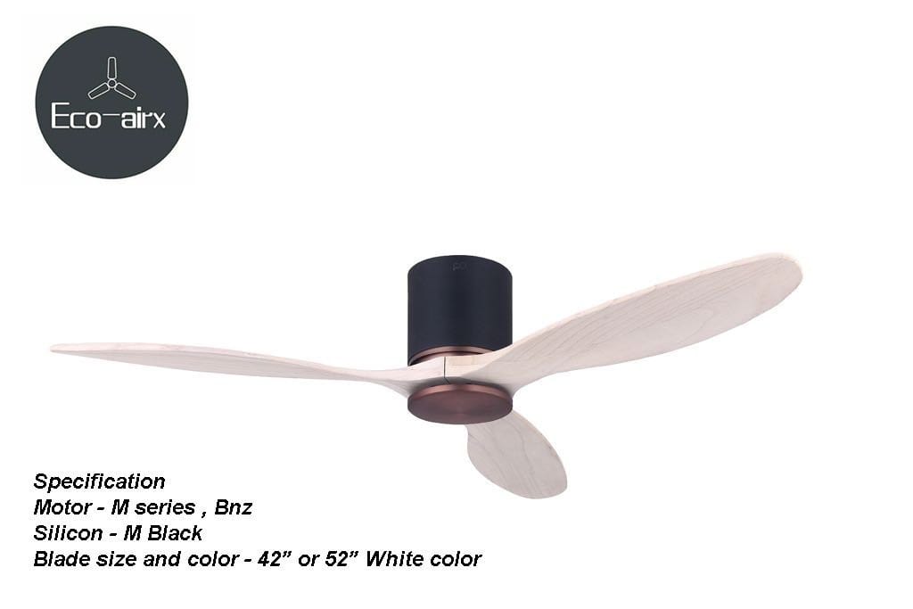 Eco Airx Home Decore Bronze / White / Autumn 42" Eco Airx M Series Ceiling Fan With NO Led Light With No Smart Wifi - FREE Installation
