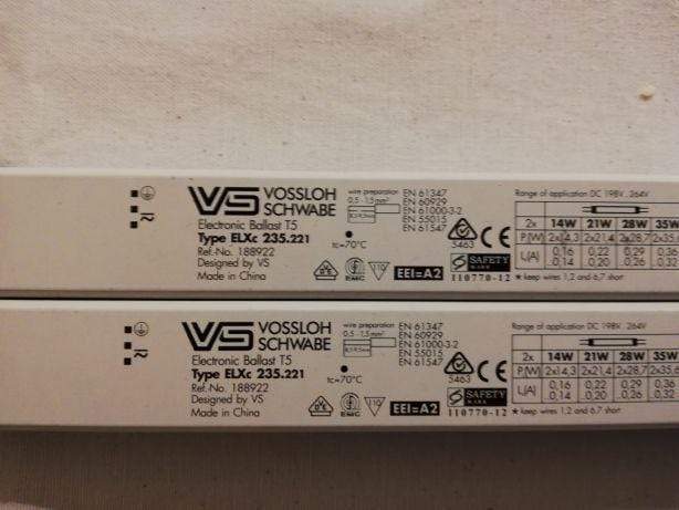 F1 Ballast /Drivers Vossloh Schwabe Electronic ballast T5 ELXc 235.221