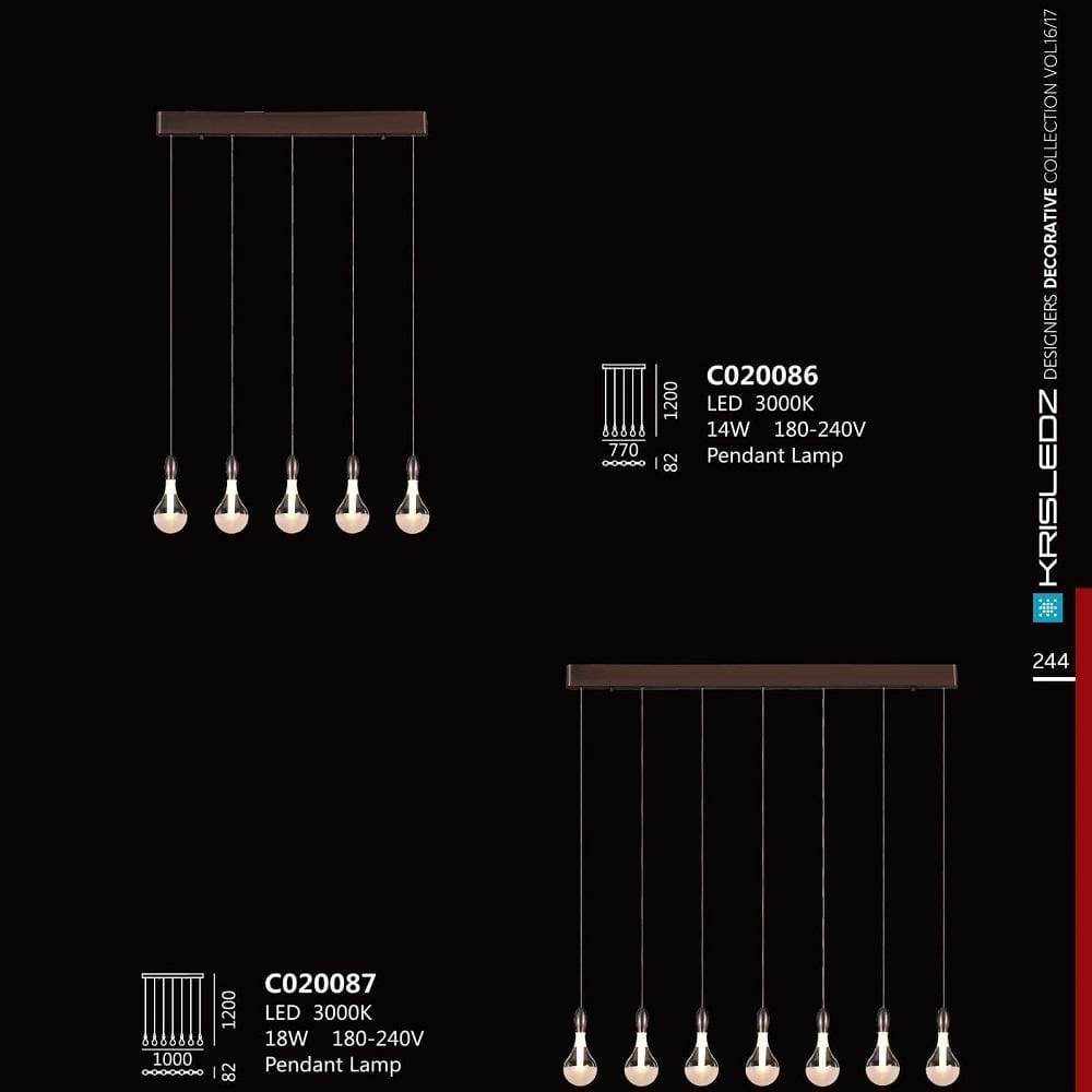 K1 Home Decore KRISLEDZ C020086 Bell Pendant Light