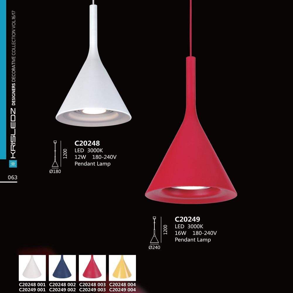 K1 Home Decore KRISLEDZ C2024 Series Cone Shape Mini Pendant Light