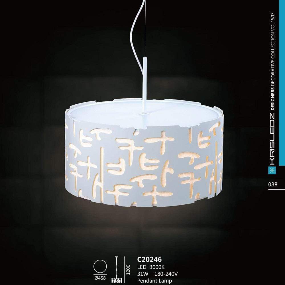 K1 Home Decore KRISLEDZ C20246 Disk Pendant Light