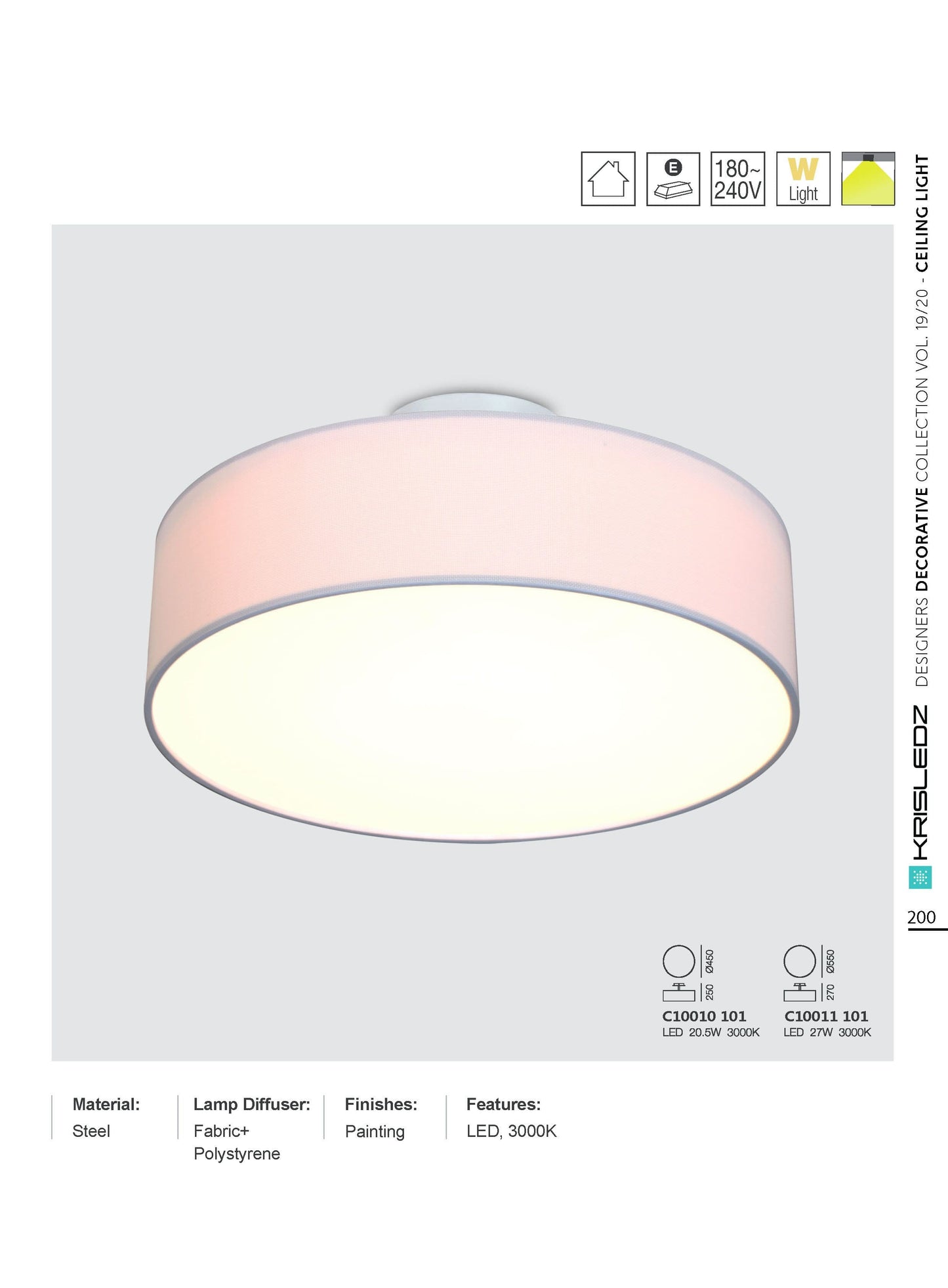 K1 Home Decore Krisledz Round C0100 CEILING LIGHT