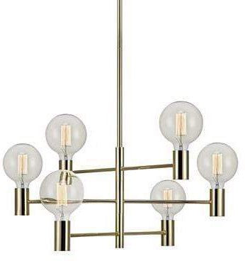 Markslöjd Home Decore Markslöjd CAPITAL 6L Brass 106418 Pendant lamp