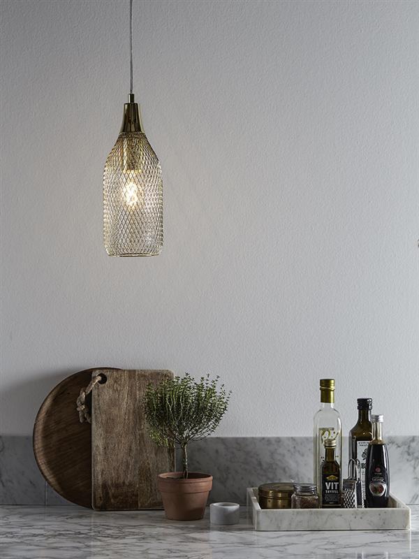 Markslöjd Home Decore Markslojd GRID 11cm Brass / Black Pendant Light