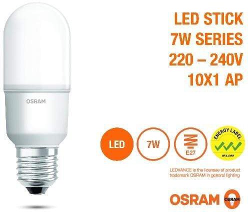 laden Rijpen Anoniem OSRAM LED VALUE STICK 7W E27 LED light bulb - DELIGHT SINGAPORE – DELIGHT  OptoElectronics Pte. Ltd