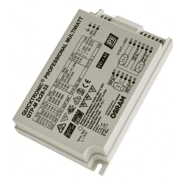 Osram QTP-T/E/M Electronic Compact Fluorescent Lighting Ballast IP20 x4Pcs - DELIGHT OptoElectronics Pte. Ltd
