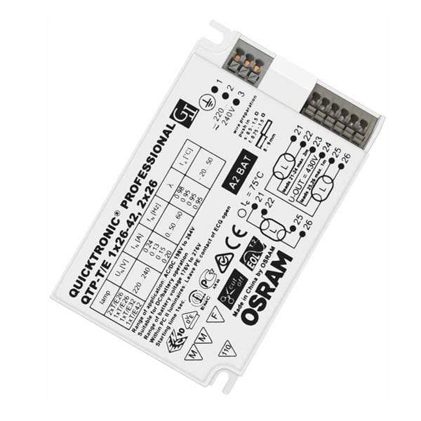 Osram QTP-T/E/M Electronic Compact Fluorescent Lighting Ballast IP20 x4Pcs - DELIGHT OptoElectronics Pte. Ltd