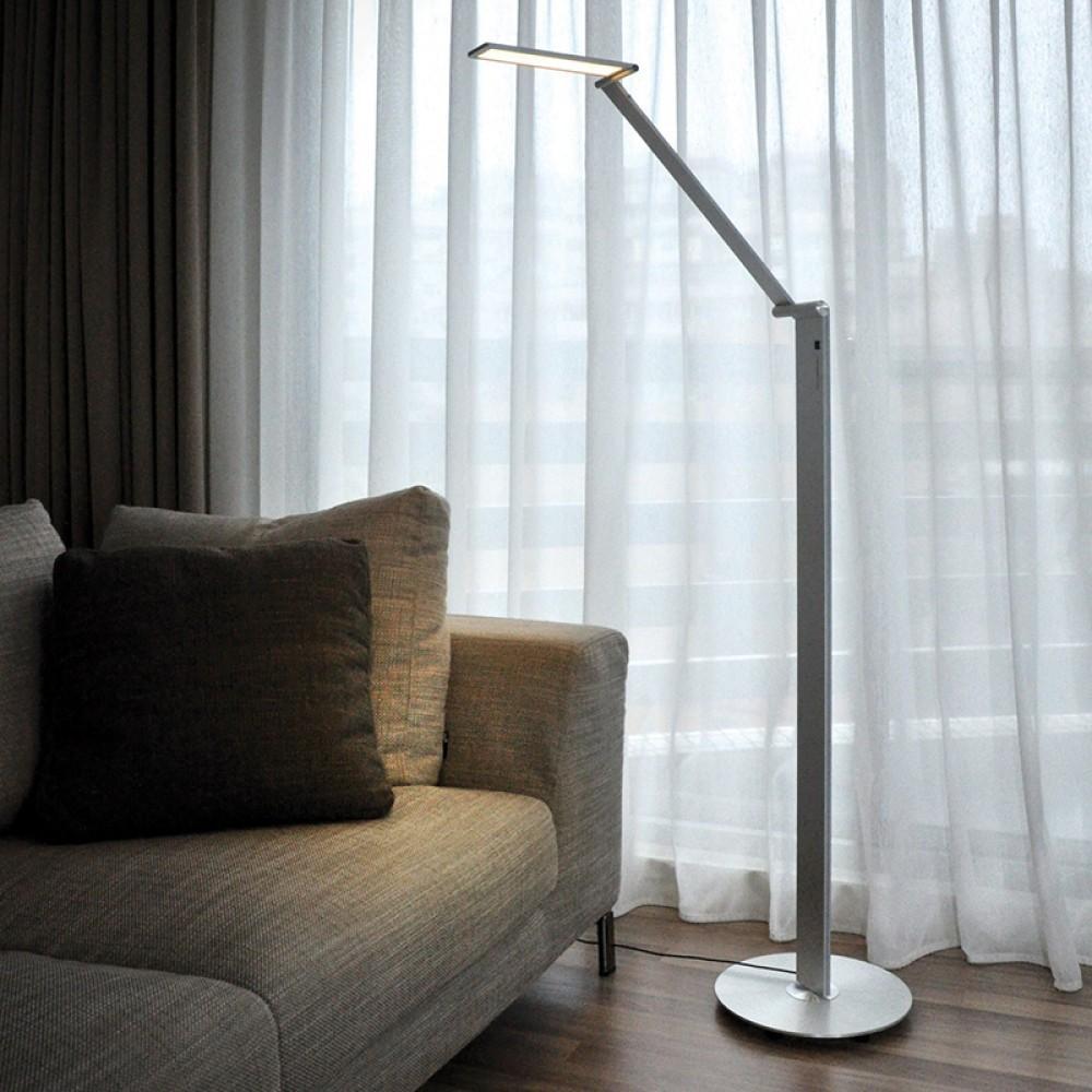 QISDESIGN BE LIGHT SILVER FLOOR LAMP - DELIGHT OptoElectronics Pte. Ltd
